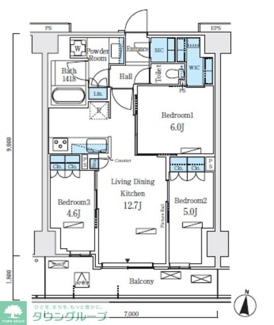 ロイヤルパークス赤羽ノースの物件間取画像
