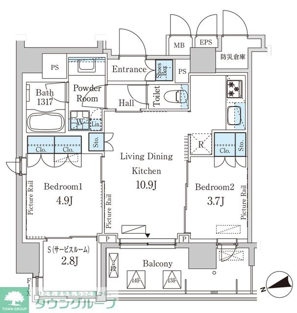 パークアクシス上野グレイスコートの物件間取画像