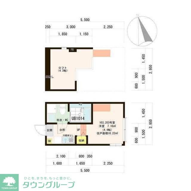 スカイパークテラスの物件間取画像