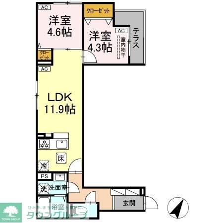 セレスティア扇IIIの物件間取画像