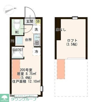 ハーモニーテラス上中里の物件間取画像