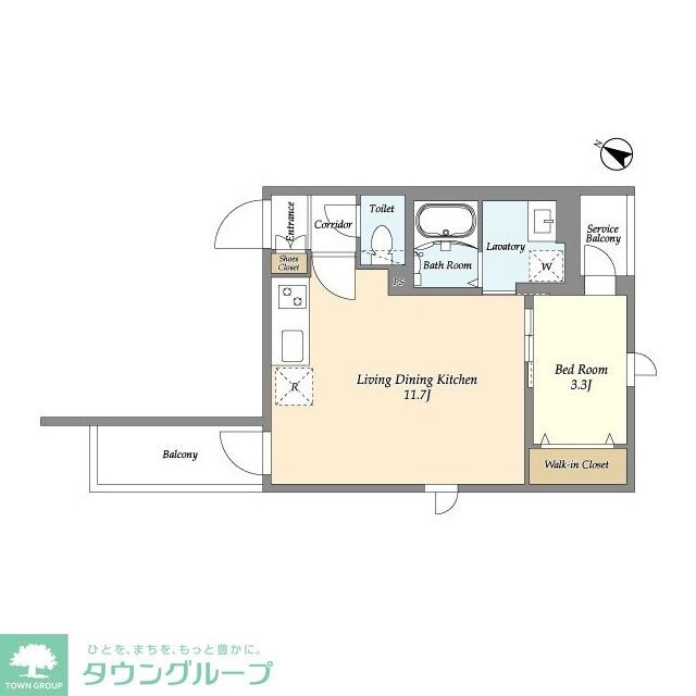 グランカーサ千駄木の物件間取画像