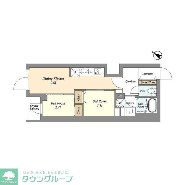 グランカーサ千駄木の物件間取画像
