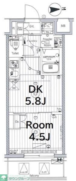メイクス西新井大師の物件間取画像
