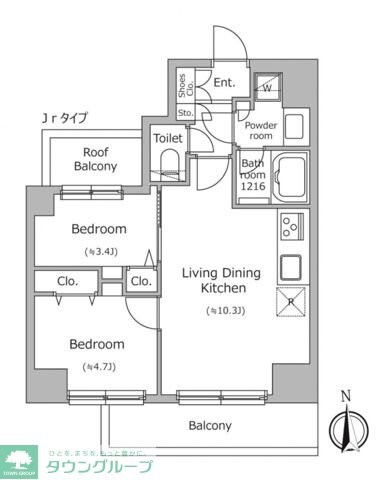 ドゥーエ南千住の物件間取画像