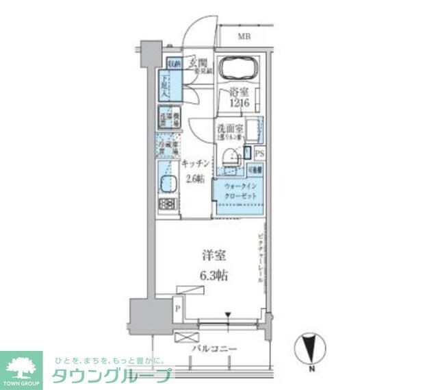 パークアクシス上野三丁目の物件間取画像