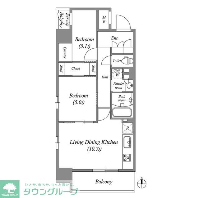 コスモグラシア三ノ輪の物件間取画像