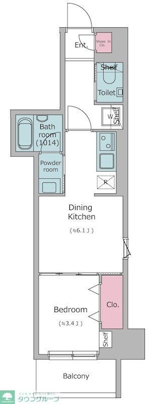 ドゥーエ入谷Iの物件間取画像