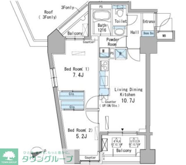 パークアクシス駒込の物件間取画像