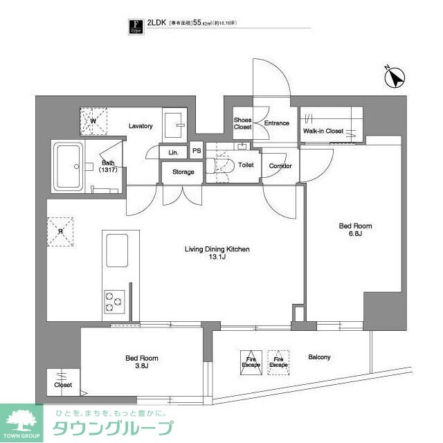 BPRレジデンス田端の物件間取画像