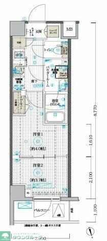 MAXIVCROSお花茶屋の物件間取画像