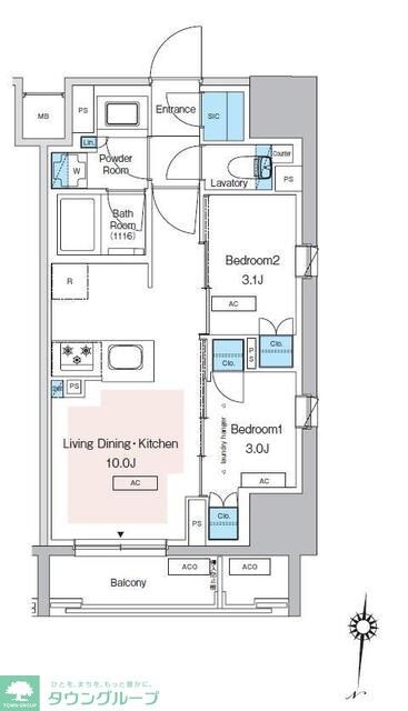 プレディアコート錦糸町スカイビューの物件間取画像