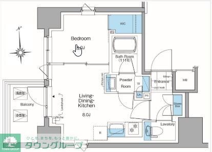ルフォンプログレ田原町の物件間取画像