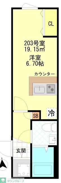 CFジオーレ小岩クレストの物件間取画像