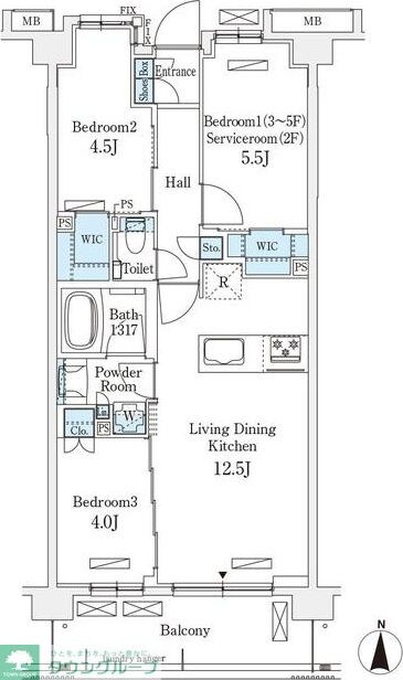 アヴァンカーサ町屋の物件間取画像