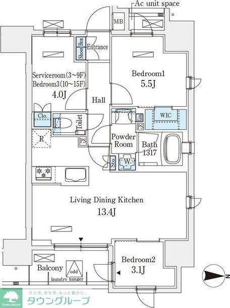 アヴァンカーサ町屋の物件間取画像
