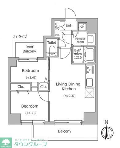 ドゥーエ南千住の物件間取画像
