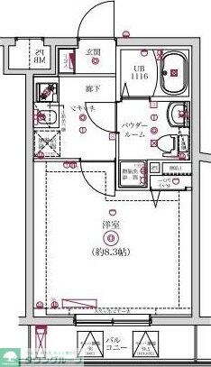 レンティーヴァ綾瀬の物件間取画像