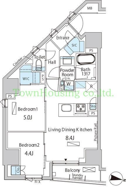 バウスフラッツ品川キャナルサイドの物件間取画像