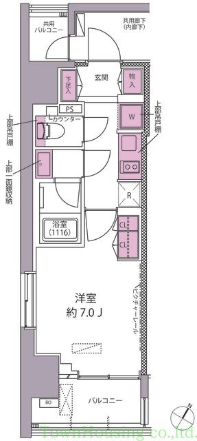 シティハウス東麻布の物件間取画像