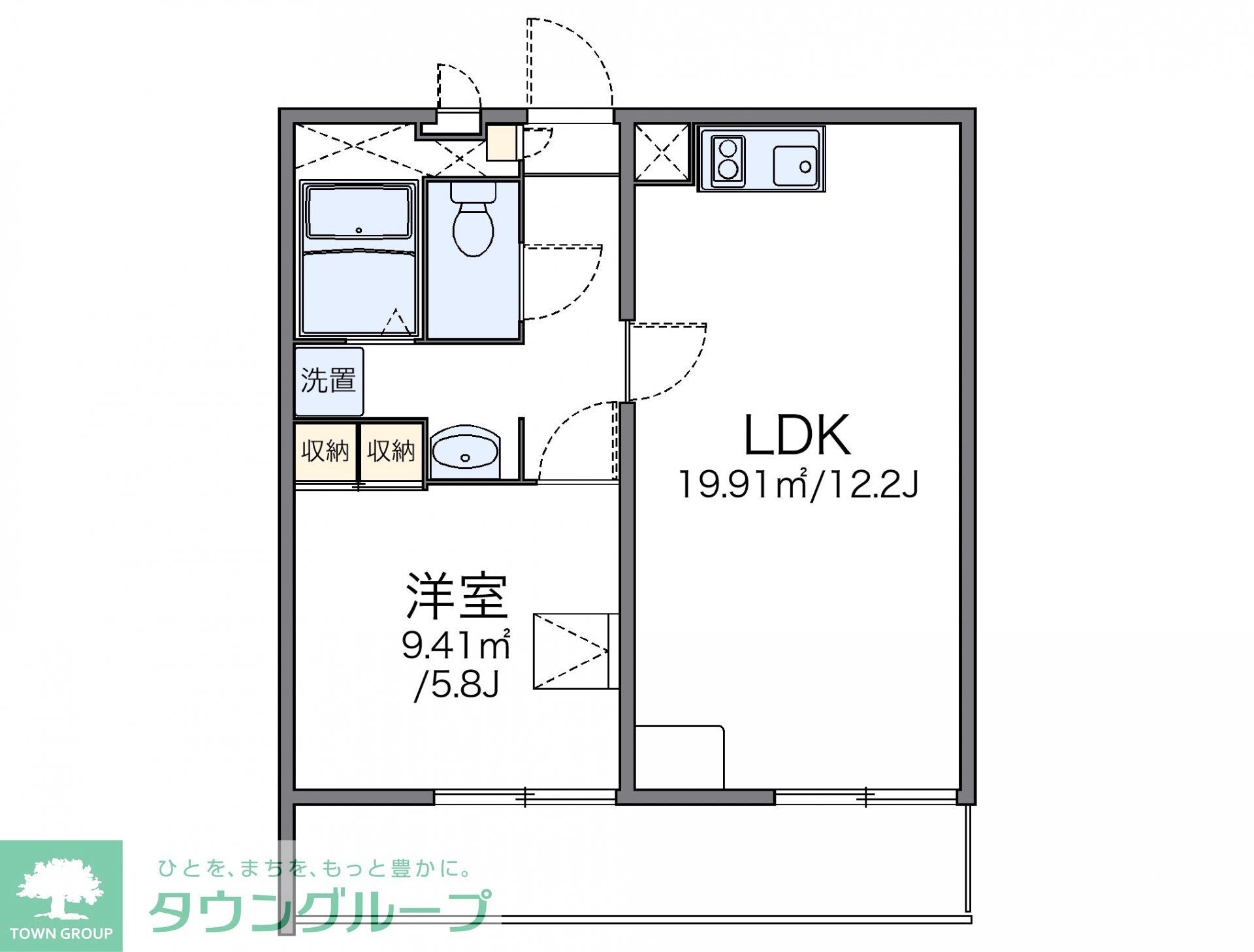 レオパレス多摩川の物件間取画像