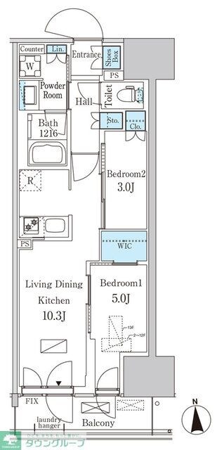 パークアクシス品川天王洲アイルの物件間取画像