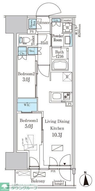 パークアクシス品川天王洲アイルの物件間取画像