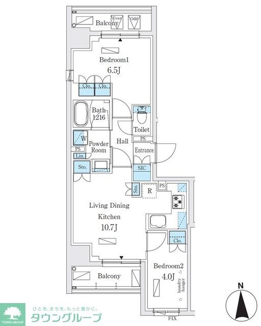 ジオエント秋葉原の物件間取画像