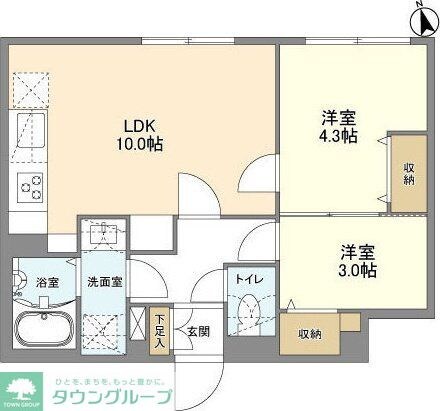 ウェルスクエア新宿戸山の物件間取画像