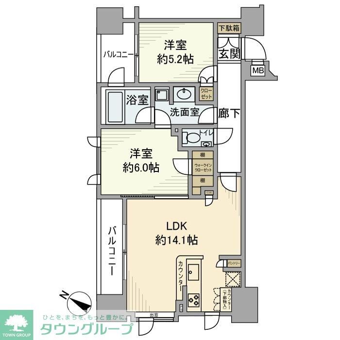 クオリア日本橋の物件間取画像