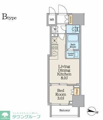 クレストコート池上の物件間取画像