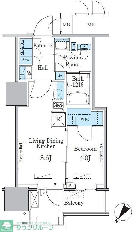 HARUMI FLAG PORT VILLAGE A棟の物件間取画像