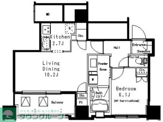 MFPR目黒タワーの物件間取画像