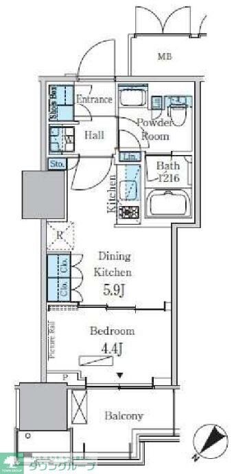 HARUMI FLAG PORT VILLAGE A棟の物件間取画像