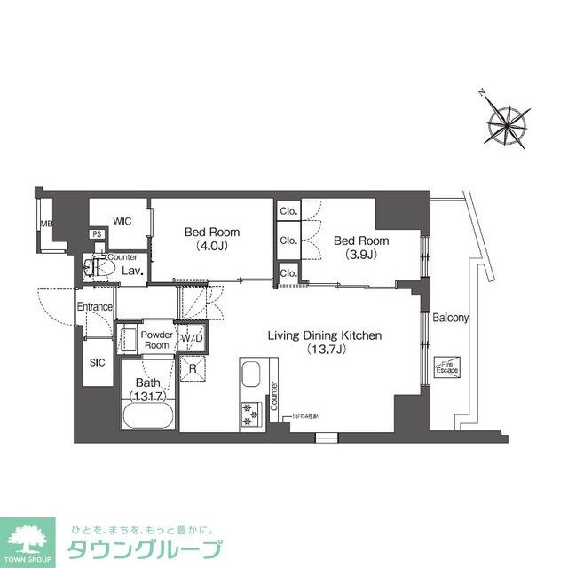 コンフォリア東大井Iの物件間取画像