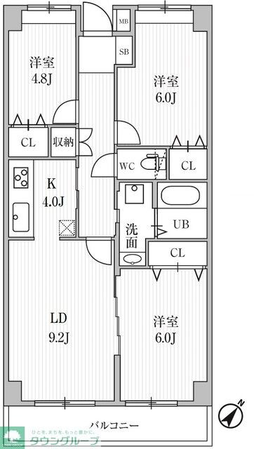 東雪谷マンションの物件間取画像