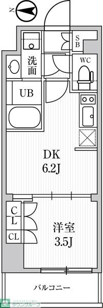 シーズンフラッツ住吉の物件間取画像