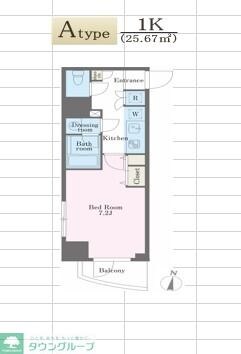 アジールコート西新宿の物件間取画像