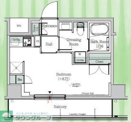 ONE ROOF RESIDENCE KIBA EASTの物件間取画像