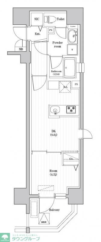 神宮北参道レジデンスの物件間取画像