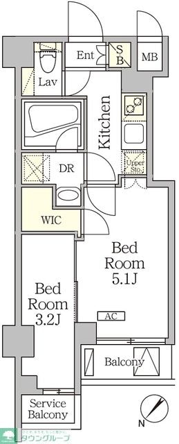 アジールコート池尻大橋の物件間取画像