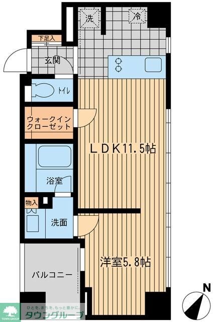 ウィルテラス勝どきの物件間取画像