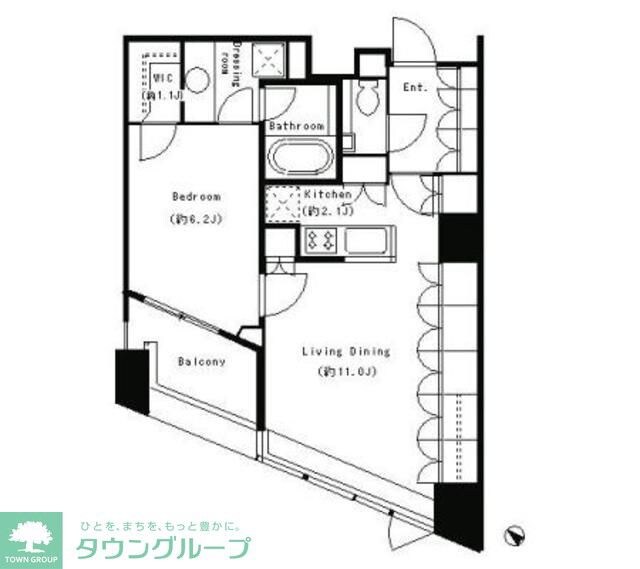パークキューブ目黒タワーの物件間取画像