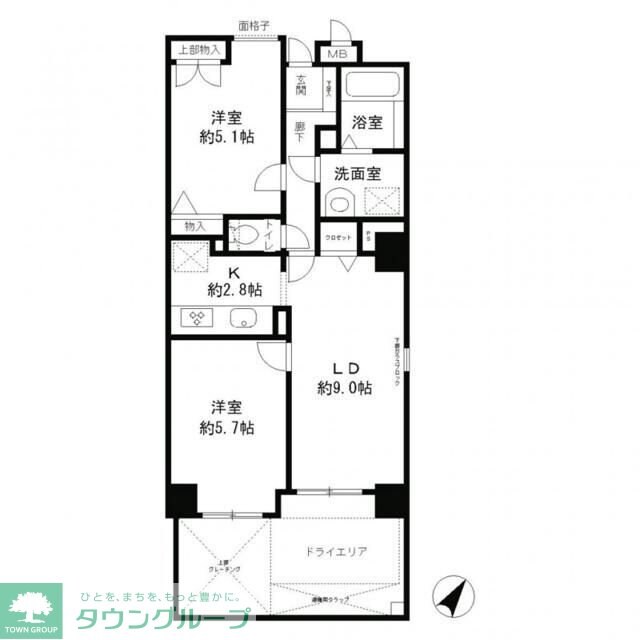 レジディア六本木檜町公園の物件間取画像