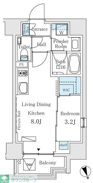 イプセ御成門の物件間取画像