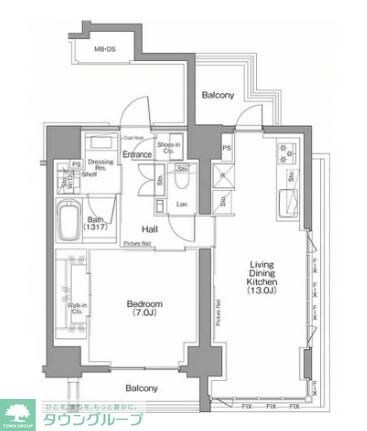 ザ・パークハビオSOHO南青山の物件間取画像