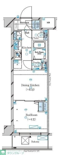 ガリシア品川南大井の物件間取画像