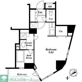 セントラルクリブ六本木Iの物件間取画像