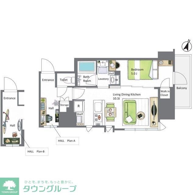 AIFLAT若松河田の物件間取画像