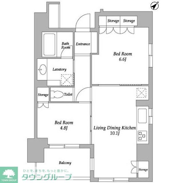 HF若松河田レジデンスの物件間取画像